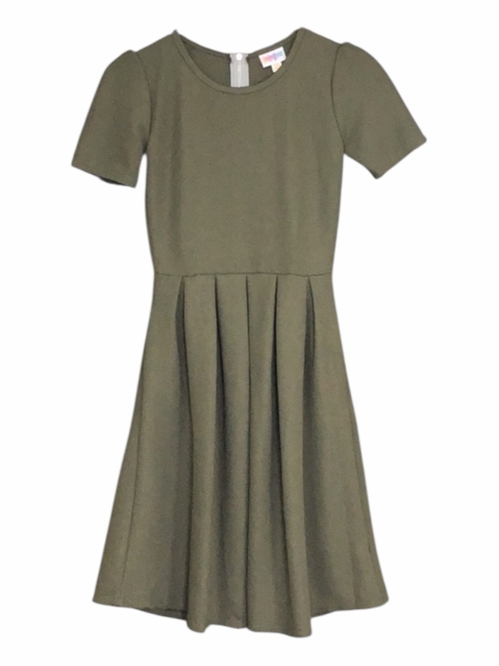 NWOT LuLaRoe Amelia Olive Gree Short Sleeve Dress